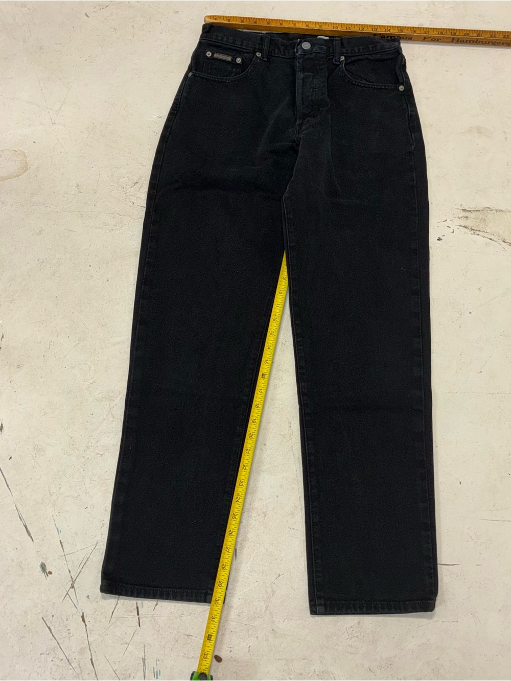 Vintage 90s Calvin Klein Women's Straight Leg Jeans — Black - Picture 4 of 8